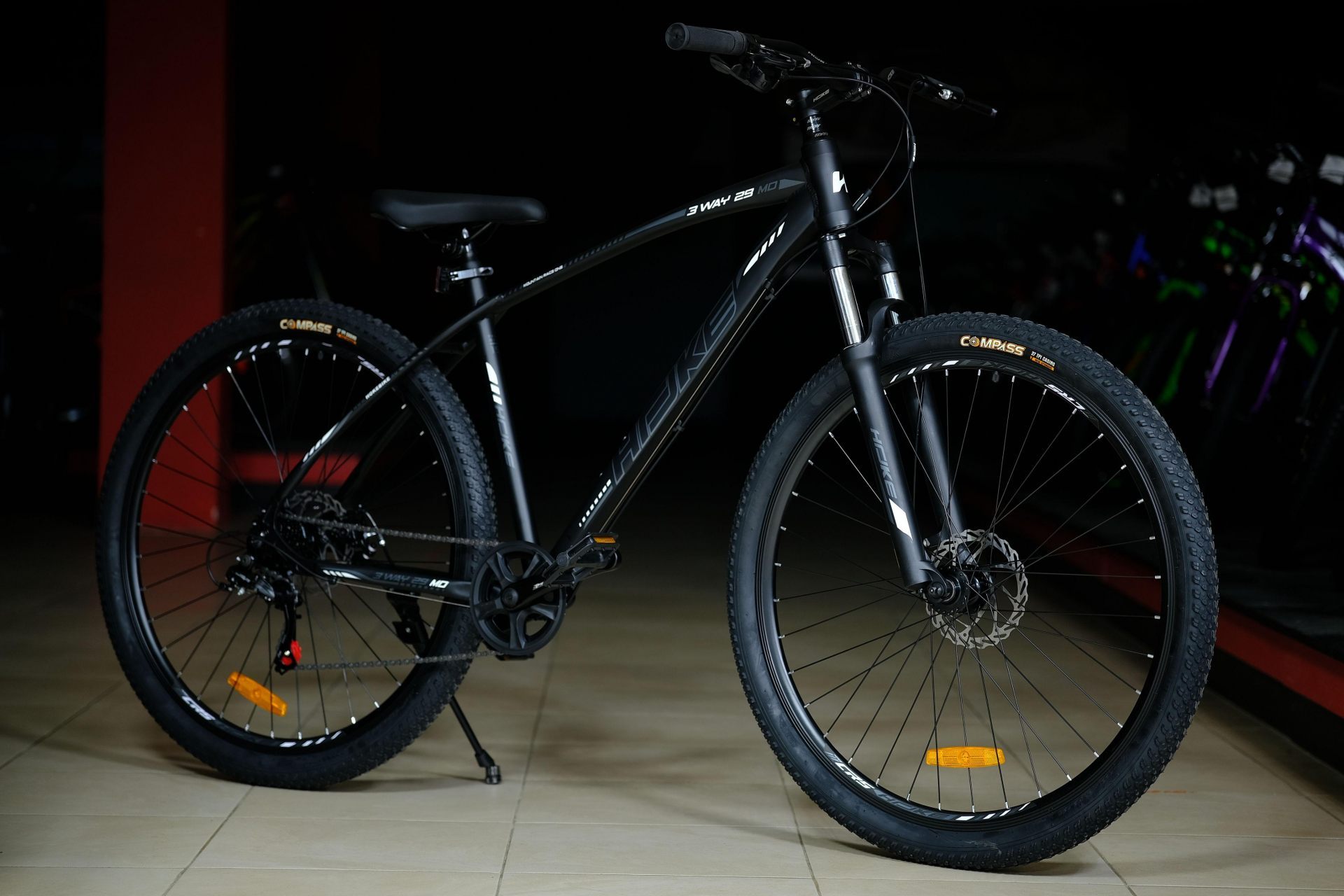 Велосипед HOKE 3 Way 29 MD матовый чёрный-белый 19